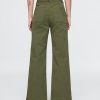 High Rise Stride Wide Leg Ankel Khakis
