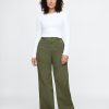 High Rise Stride Wide Leg Ankel Khakis