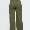 High Rise Stride Wide Leg Ankel Khakis