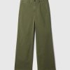 High Rise Stride Wide Leg Ankel Khakis