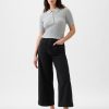 High Rise Stride wide-leg ankel jeans