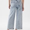 High Rise Stride wide-leg ankel jeans