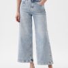 High Rise Stride wide-leg ankel jeans
