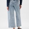 High Rise Stride wide-leg ankel jeans