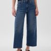 High Rise Stride wide-leg ankel jeans