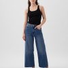 High Rise Stride wide-leg ankel jeans