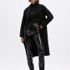 High Rise Vegan Lack Vintage Slim Pants