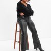 High Rise Vegan Leather 70-tal Flare Pants