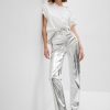 High Rise Vegan Leather Cheeky Straight Pants