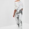 High Rise Vegan Leather Cheeky Straight Pants