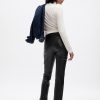 High Rise Vegan Leather Vintage Slim Pants