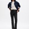 High Rise Vegan Leather Vintage Slim Pants