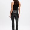 High Rise Vegan Leather Vintage Slim Pants