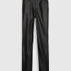 High Rise Vegan Leather Vintage Slim Pants