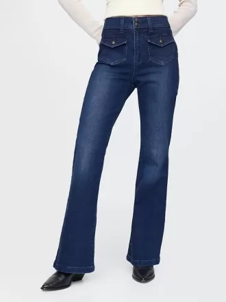 Höga 70-tals flare jeans
