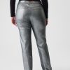 Höga metalliska raka jeans från 90-talet Höga metalliska raka jeans från 90-talet