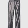 Höga metalliska raka jeans från 90-talet Höga metalliska raka jeans från 90-talet