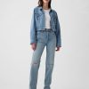 Höga styva raka jeans från 90-talet Höga styva raka jeans från 90-talet