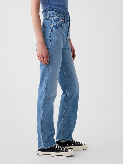 Höga styva raka jeans från 90-talet Höga styva raka jeans från 90-talet