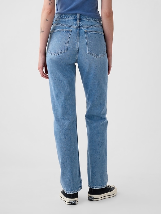 Höga styva raka jeans från 90-talet Höga styva raka jeans från 90-talet