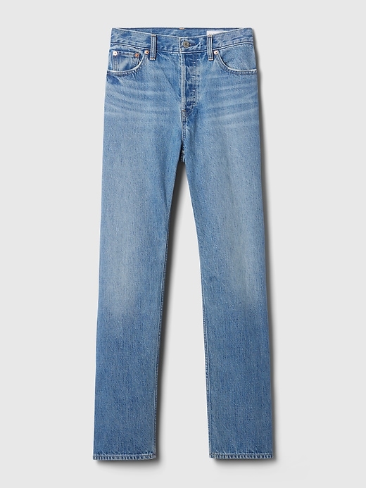 Höga styva raka jeans från 90-talet Höga styva raka jeans från 90-talet
