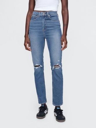 Höga vintage smala jeans