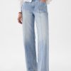 Högt stigande jeans med vida ben Högt stigande jeans med vida ben