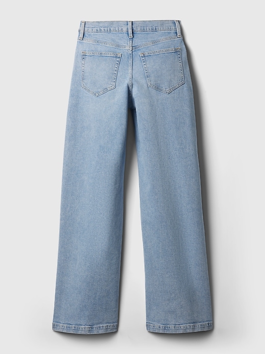 Högt stigande jeans med vida ben Högt stigande jeans med vida ben
