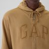 Hoodie med dragkedja med logotyp