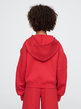 Hoodie med halv dragkedja för barn