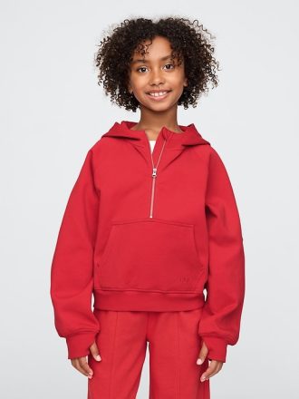 Hoodie med halv dragkedja för barn