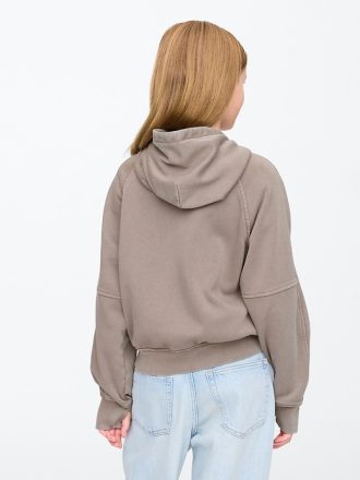 Hoodie med halv dragkedja för barn