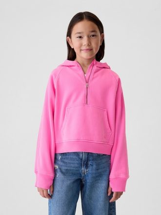Hoodie med halv dragkedja för barn