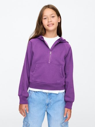 Hoodie med halv dragkedja för barn
