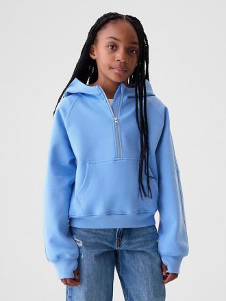 Hoodie med halv dragkedja för barn