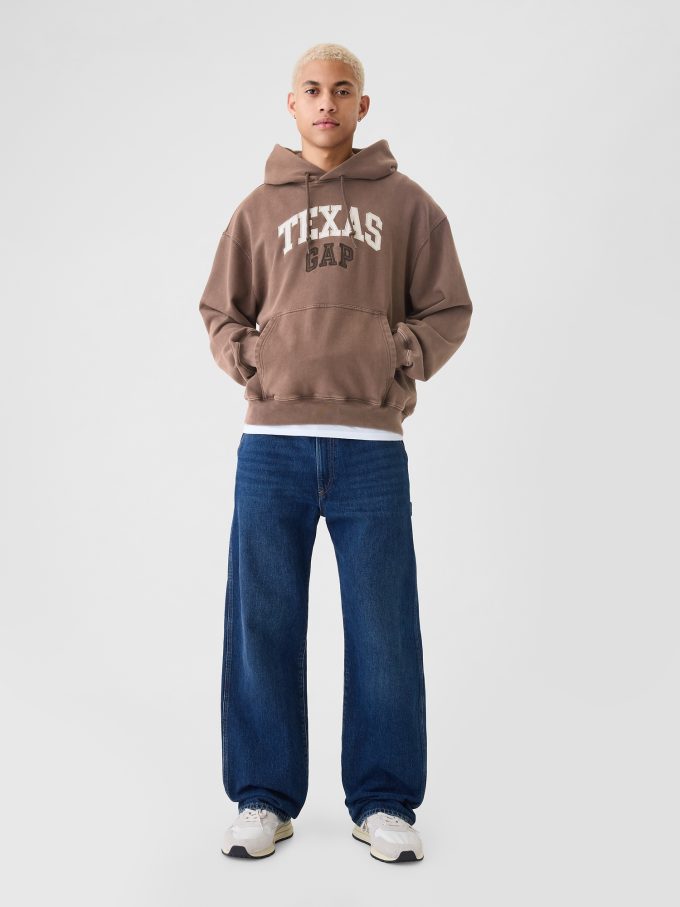 Hoodie med logotyp för Gap Texas