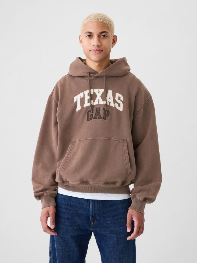 Hoodie med logotyp för Gap Texas