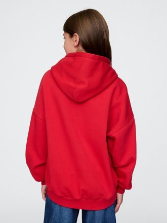Hoodie med logotyp för barn i vintage mjuk hjärta