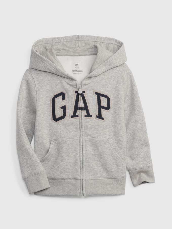 Hoodie med mjuk logotyp för baby och småbarn