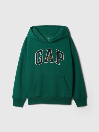 Hoodie med vintage mjuk atletisk logotyp för barn
