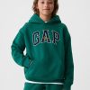 Hoodie med vintage mjuk atletisk logotyp för barn