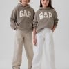 Hoodie med vintage mjuk atletisk logotyp för barn