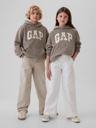 Hoodie med vintage mjuk atletisk logotyp för barn