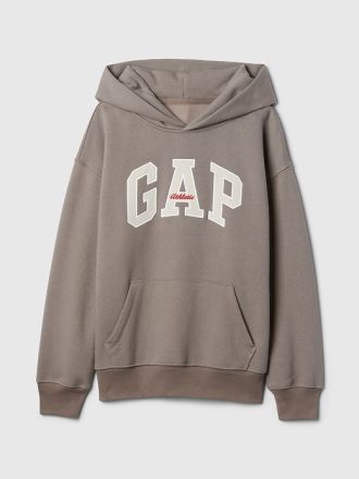 Hoodie med vintage mjuk atletisk logotyp för barn