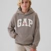 Hoodie med vintage mjuk atletisk logotyp för barn