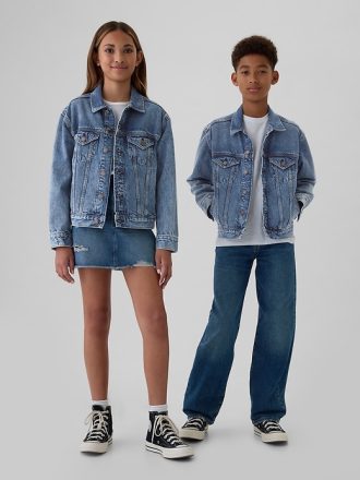 Ikon jeansjacka för barn i ekologisk bomull