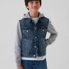 Ikon jeansjacka med huva för barn