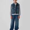 Ikon jeansjacka med huva för barn