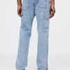 Järnvägsrandiga raka Carpenter-jeans