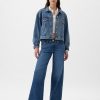 Jeans med vida ben i låga ben Jeans med vida ben i låga ben